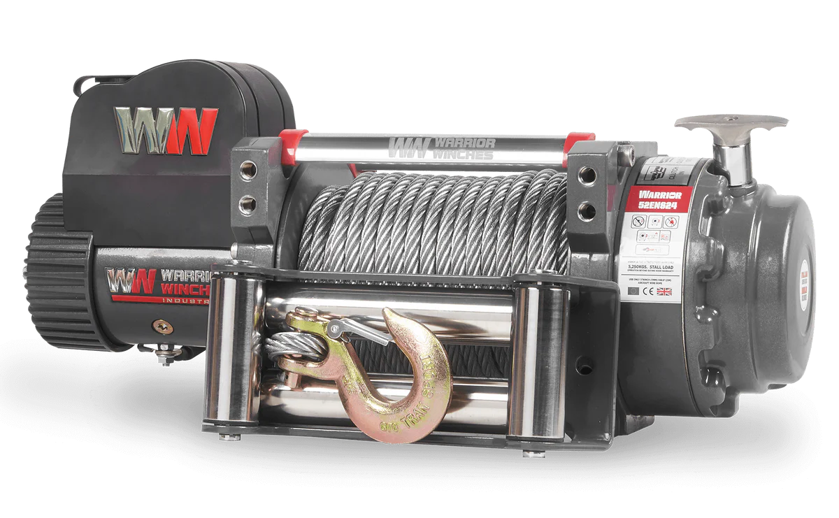 Warrior 5250EN Winch - 24v Steel Rope