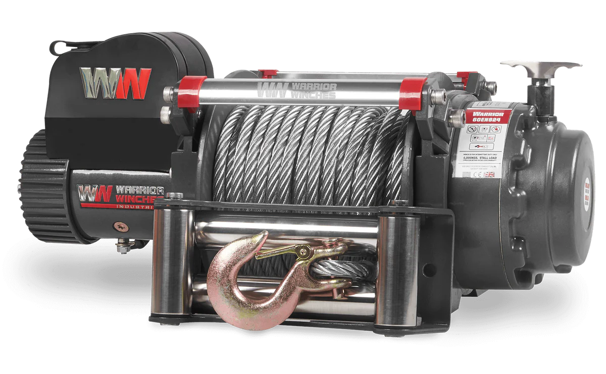 Warrior 6000EN Winch - 24v Steel Rope