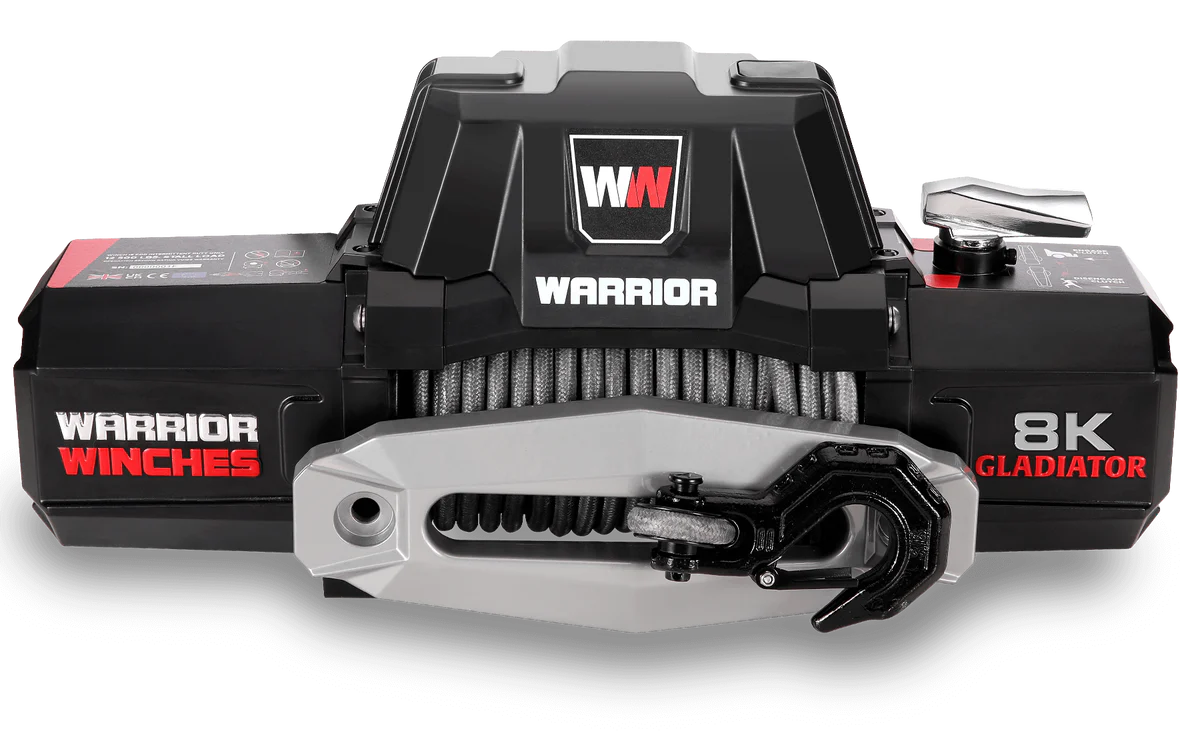 Gladiator F-Type 8000lb Winch - 12v Synthetic Rope