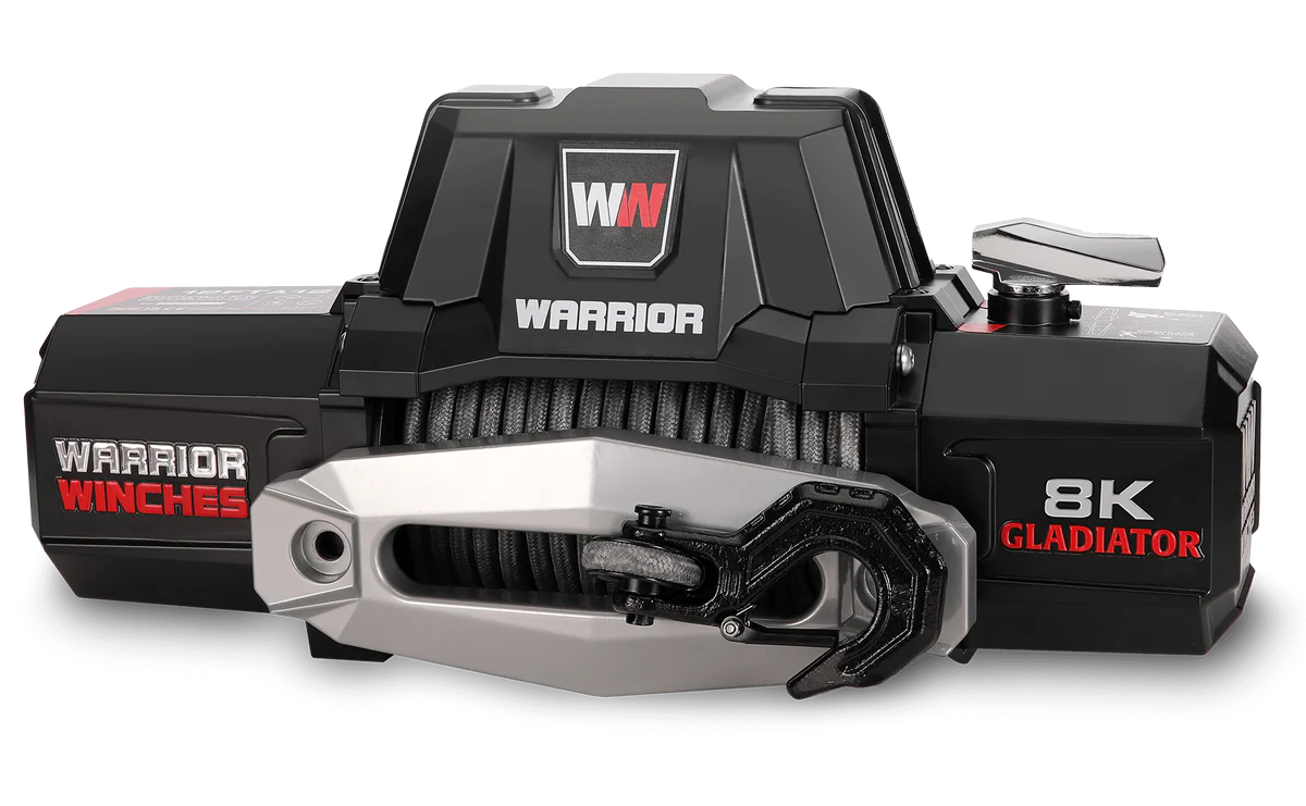 Gladiator F-Type 8000lb Winch - 12v Synthetic Rope