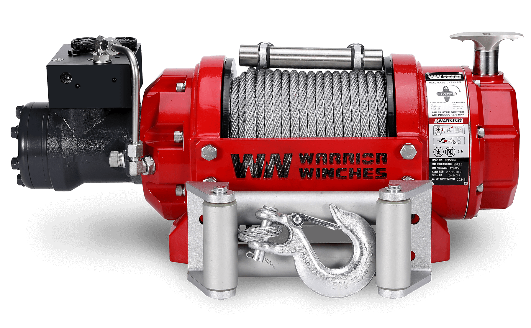 RV 8000 Hydraulic Short Drum Winch