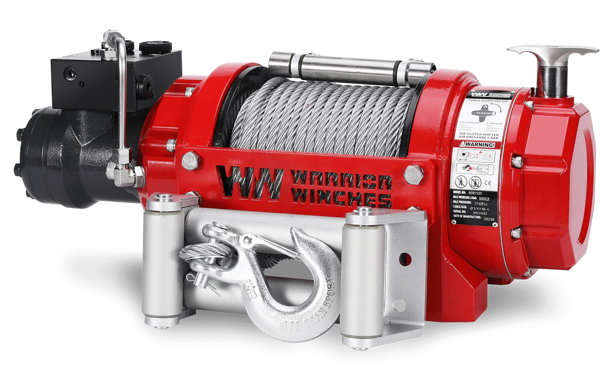 Warrior RV8000 Short Drum 3.6 Tonne Hydraulic Winch