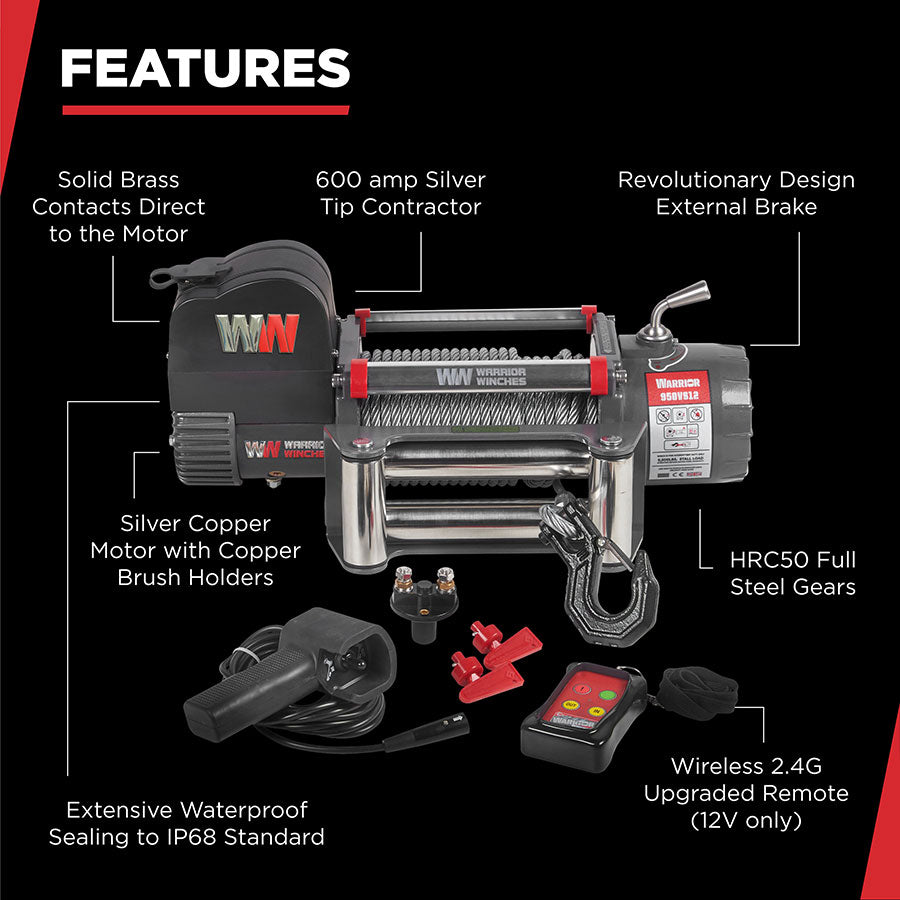 Warrior Samurai V2 Next Gen 9500lb Winch