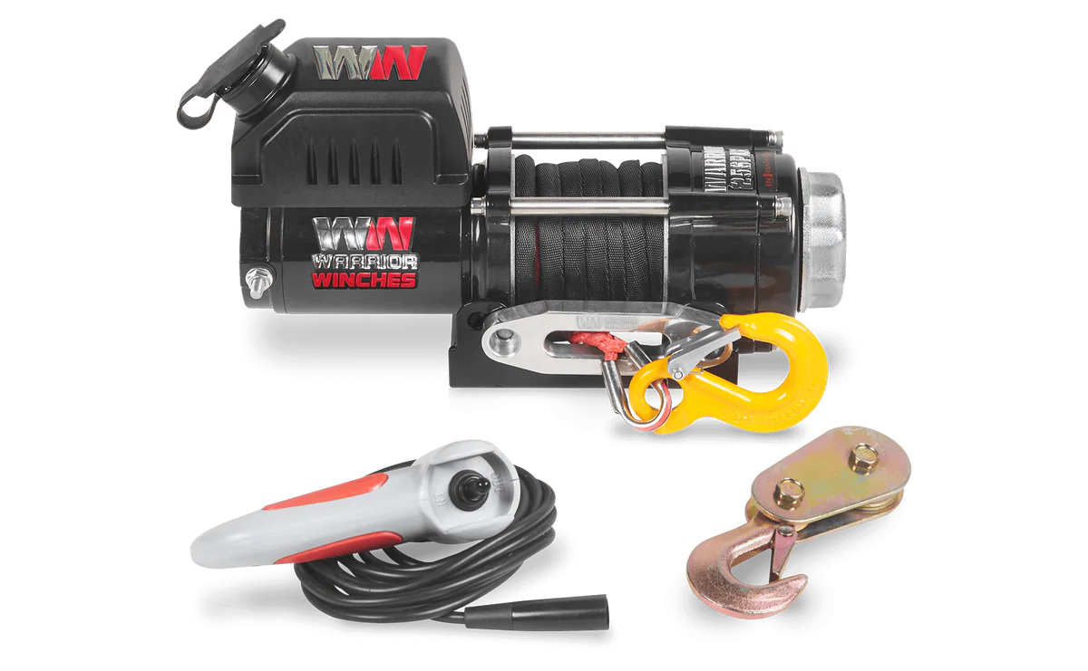 Warrior Ninja 2500lb Winch - 12v Synthetic Rope