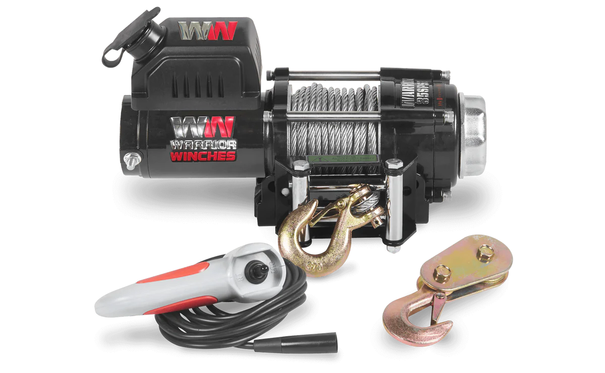 Warrior Ninja 3500lb Winch - 12v Steel Rope
