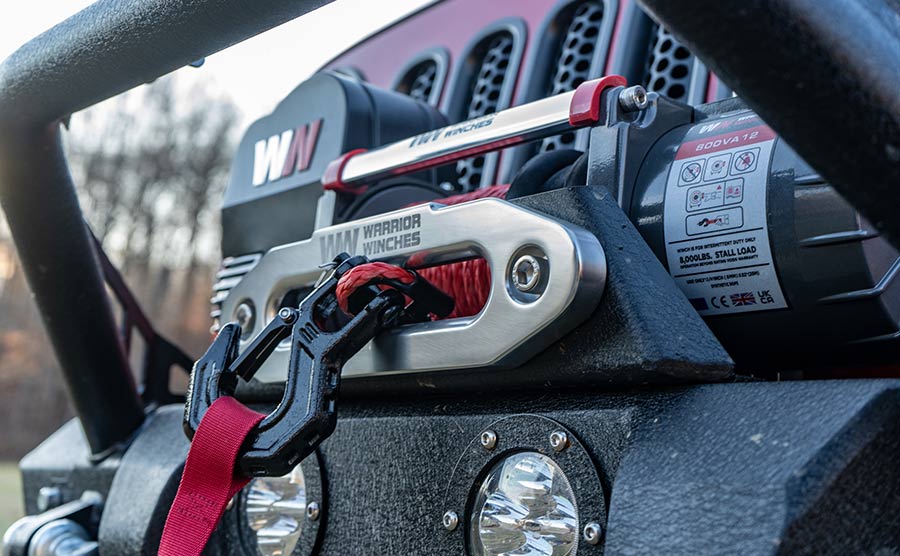 Warrior Samurai V2 Next Gen 12000lb Winch - 12v Synthetic Rope