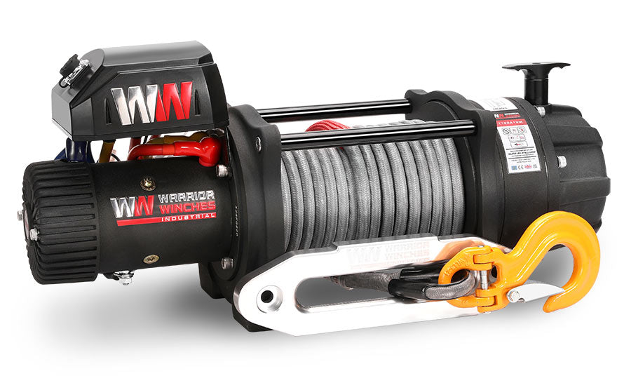 Warrior T1000-2200 22000lb Severe Duty Winch - 24v Synthetic Rope