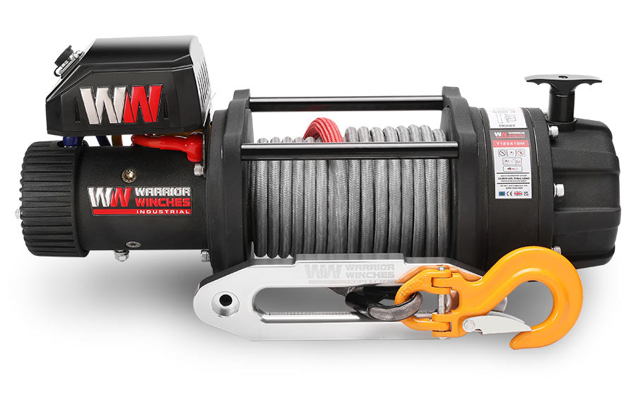 Warrior T1000-2200 22000lb Severe Duty Winch - 24v Synthetic Rope