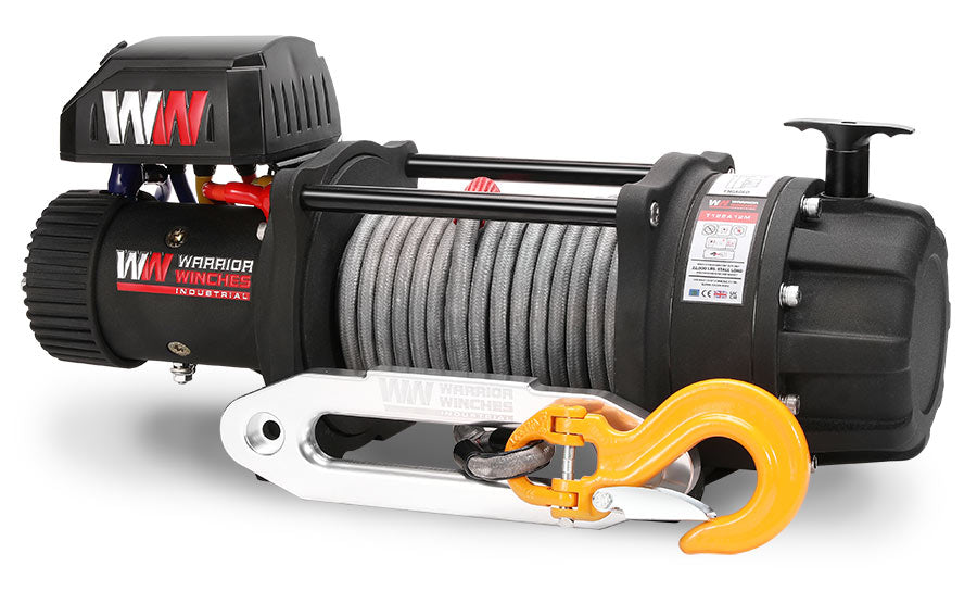 Warrior T1000-2200 22000lb Severe Duty Winch - 24v Synthetic Rope