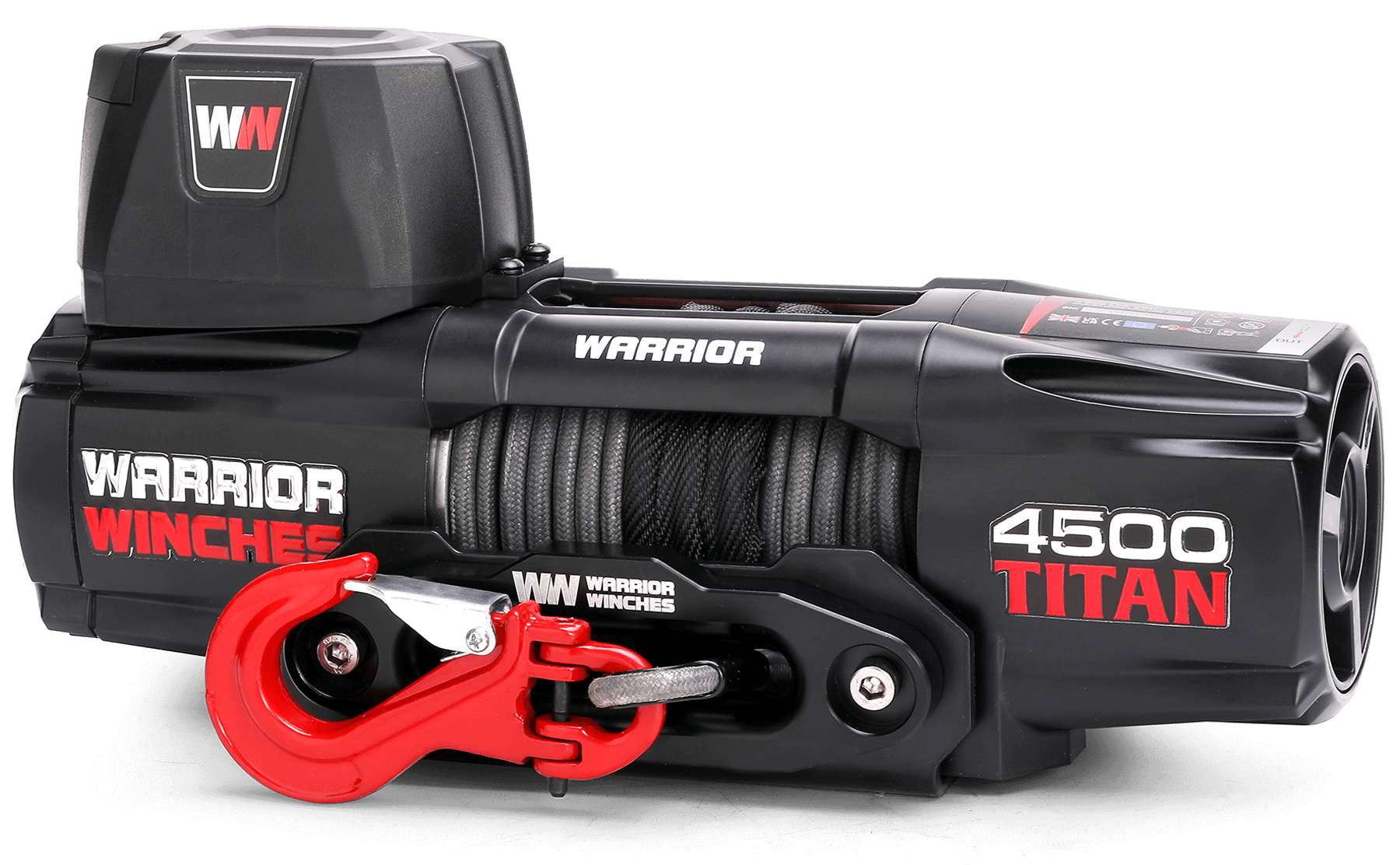 Warrior Titan 4500lb Winch - 24v Synthetic Rope