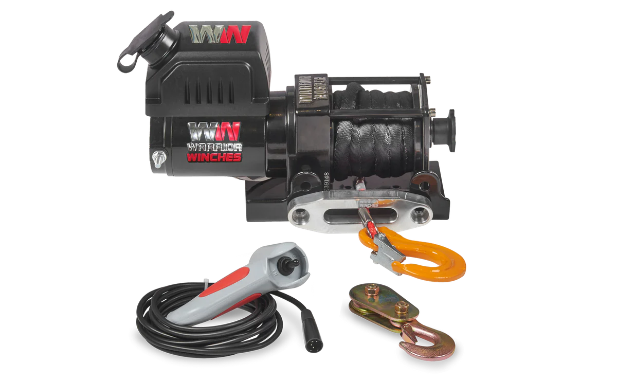 Warrior Ninja 2000lb Winch - 12v Synthetic Rope
