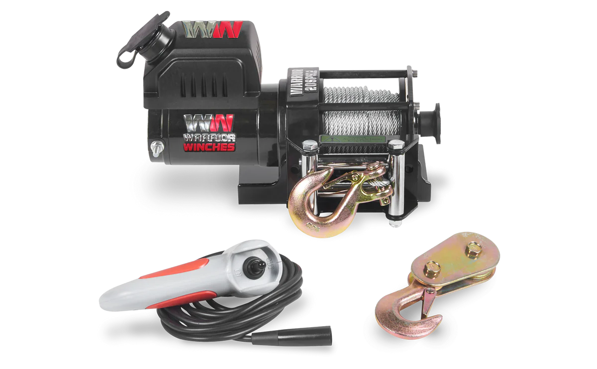 Warrior Ninja 2000lb Winch - 12v Steel Rope