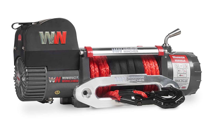 Warrior Samurai V2 Next Gen 9500lb Winch - 12v Synthetic Rope