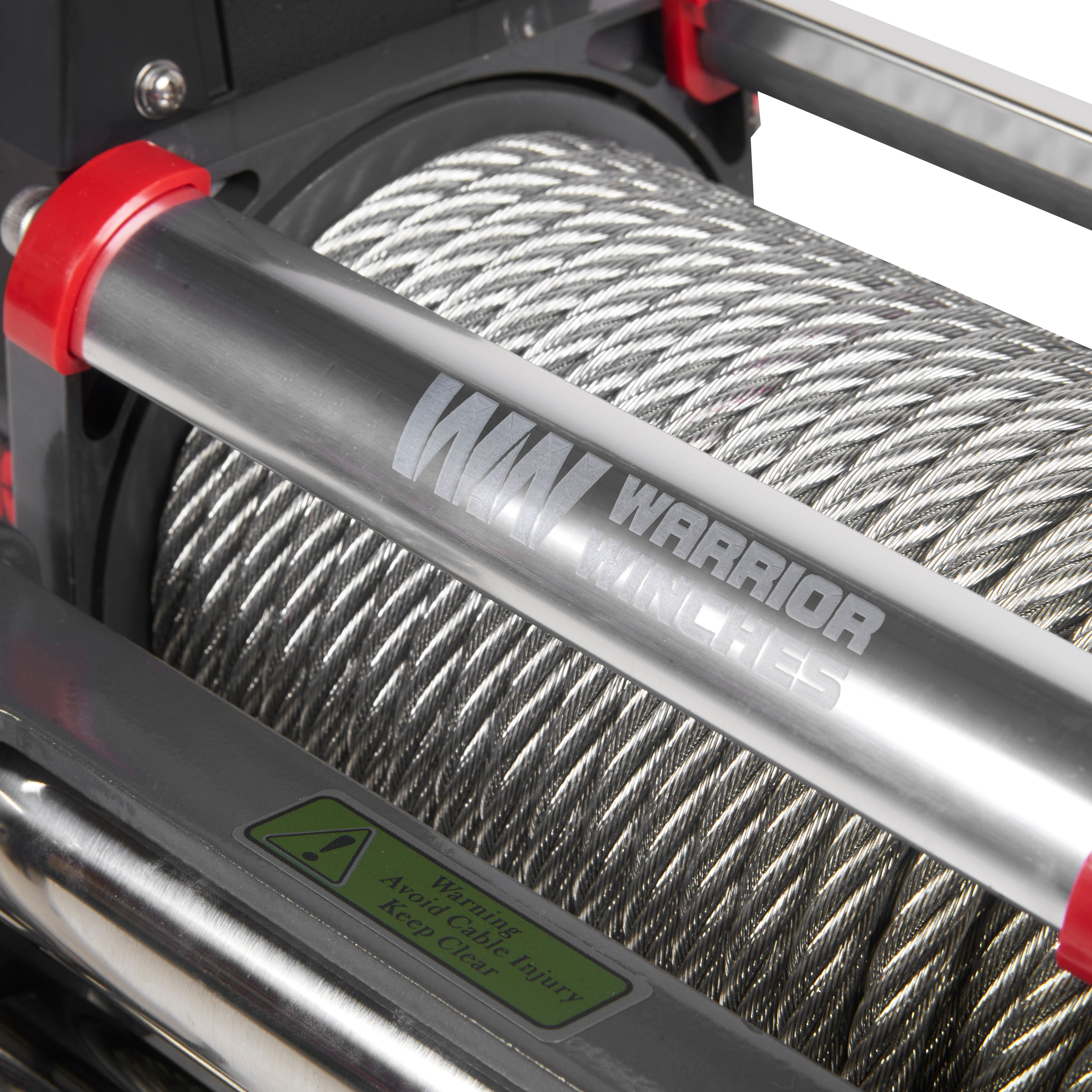 Warrior Samurai V2 Next Gen 12000lb Winch - 24v Steel Rope