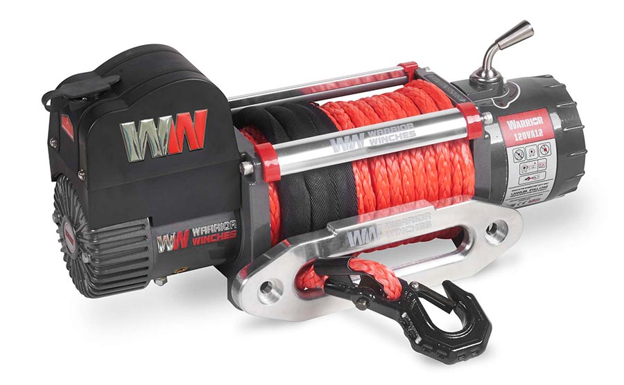 Warrior Samurai V2 Next Gen 12000lb Winch - 24v Synthetic Rope