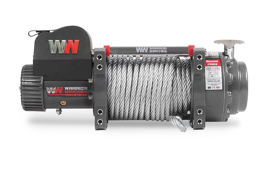 Warrior Samurai 17500lb Winch - 12v Steel Rope
