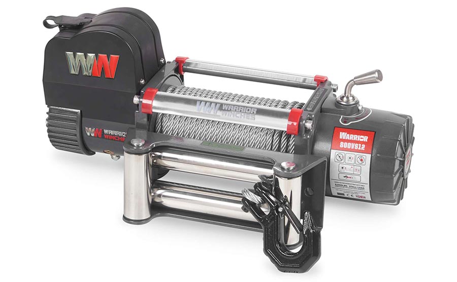 Warrior Samurai V2 Next Gen 8000lb Winch - 24v Steel Rope