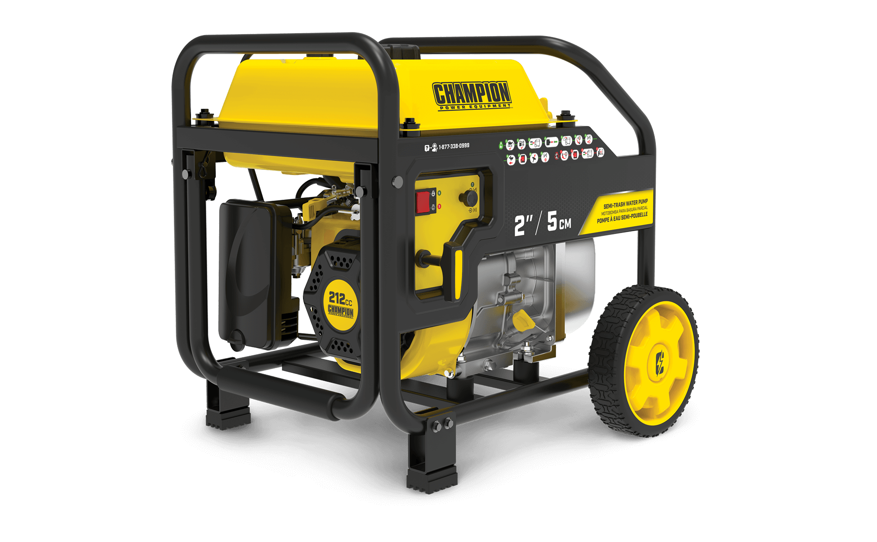 Champion 5cm Clean/Dirty Water Pump with Hose Kit