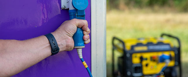 Plugging in a generator