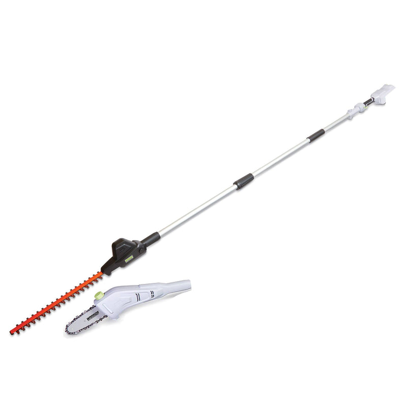 Warrior Eco Power Equipment 40v Cordless Pole Hedge Trimmer with chainsaw attachment