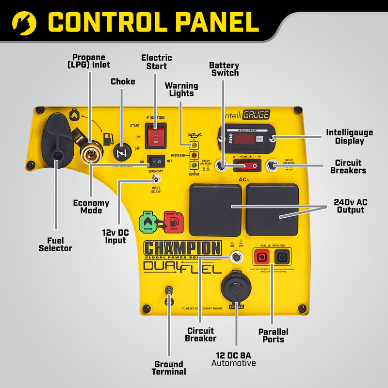 Champion 3500 Watt LPG Dual Fuel Inverter Generator - Bimson Power