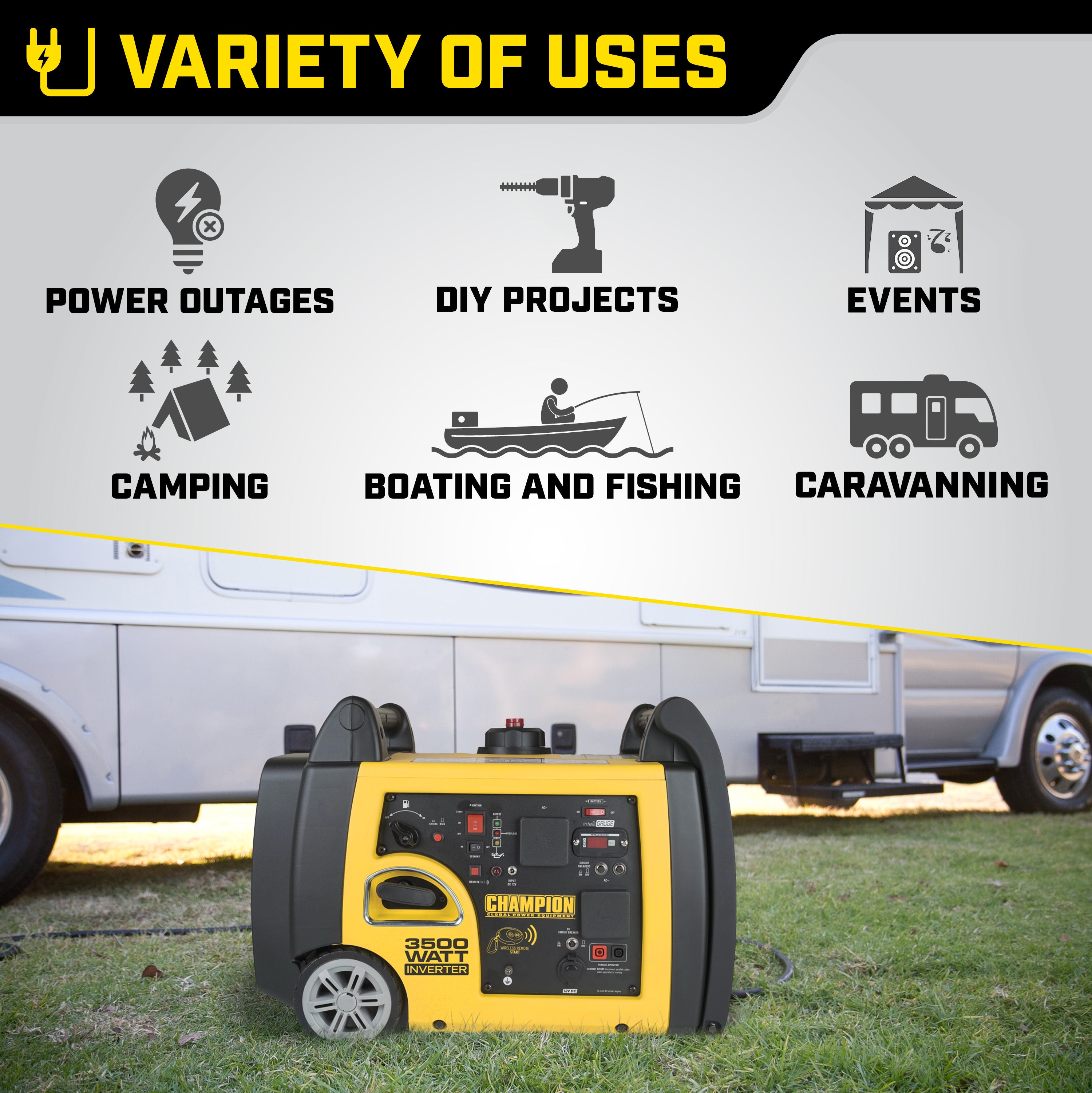 Champion 3500W Premier Portable Silent Generator Bimson Power