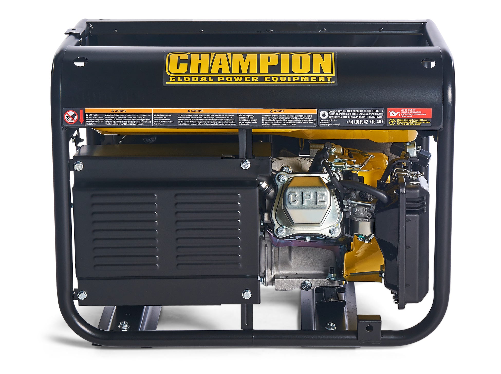 Back side view of Champion 2800 Watt Petrol Generator