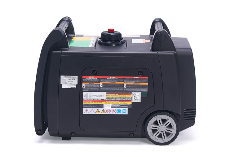 Back side view of Champion 3500 Watt LPG Dual Fuel Inverter Generator