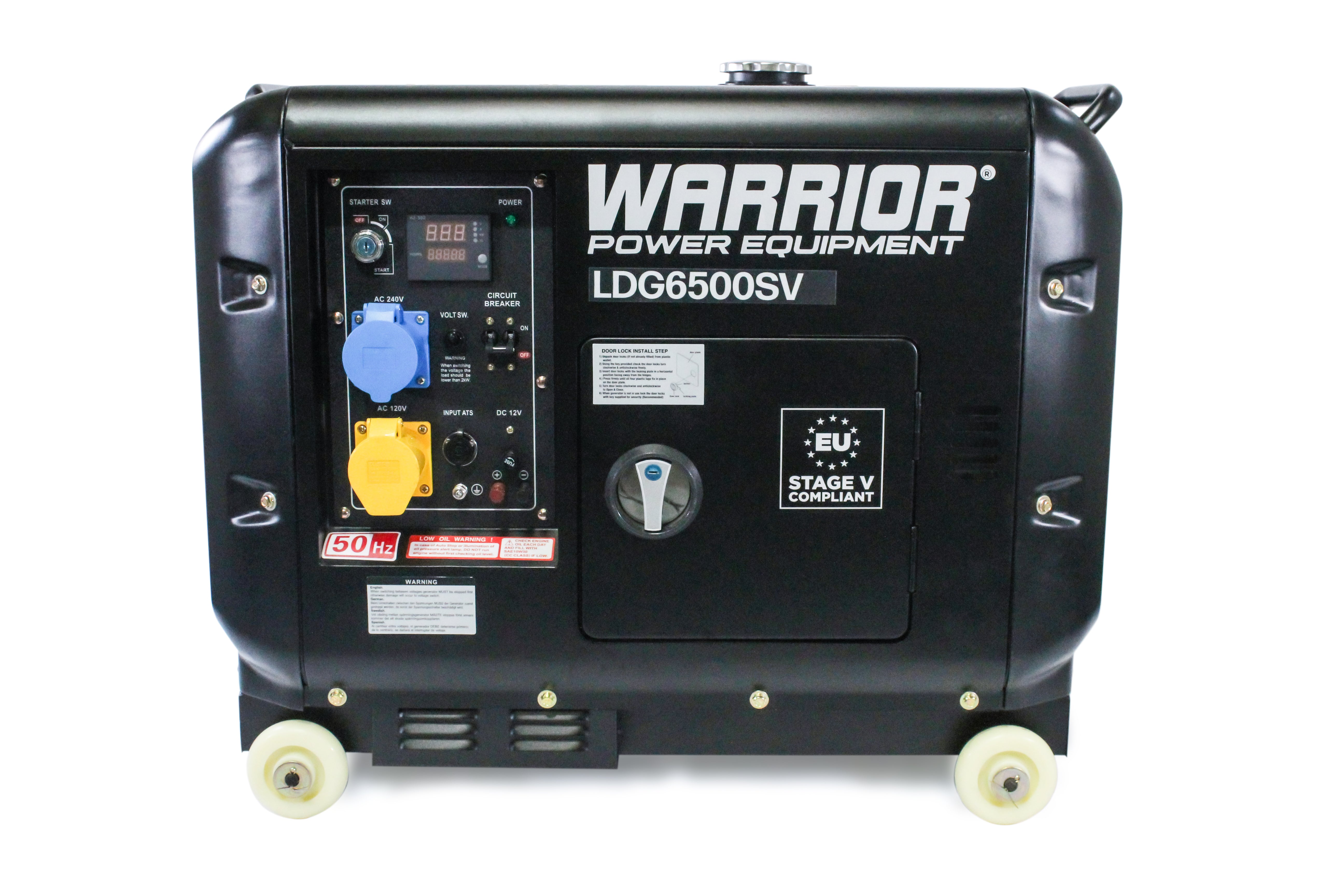 Warrior LDG6500SV Diesel Generator Front view