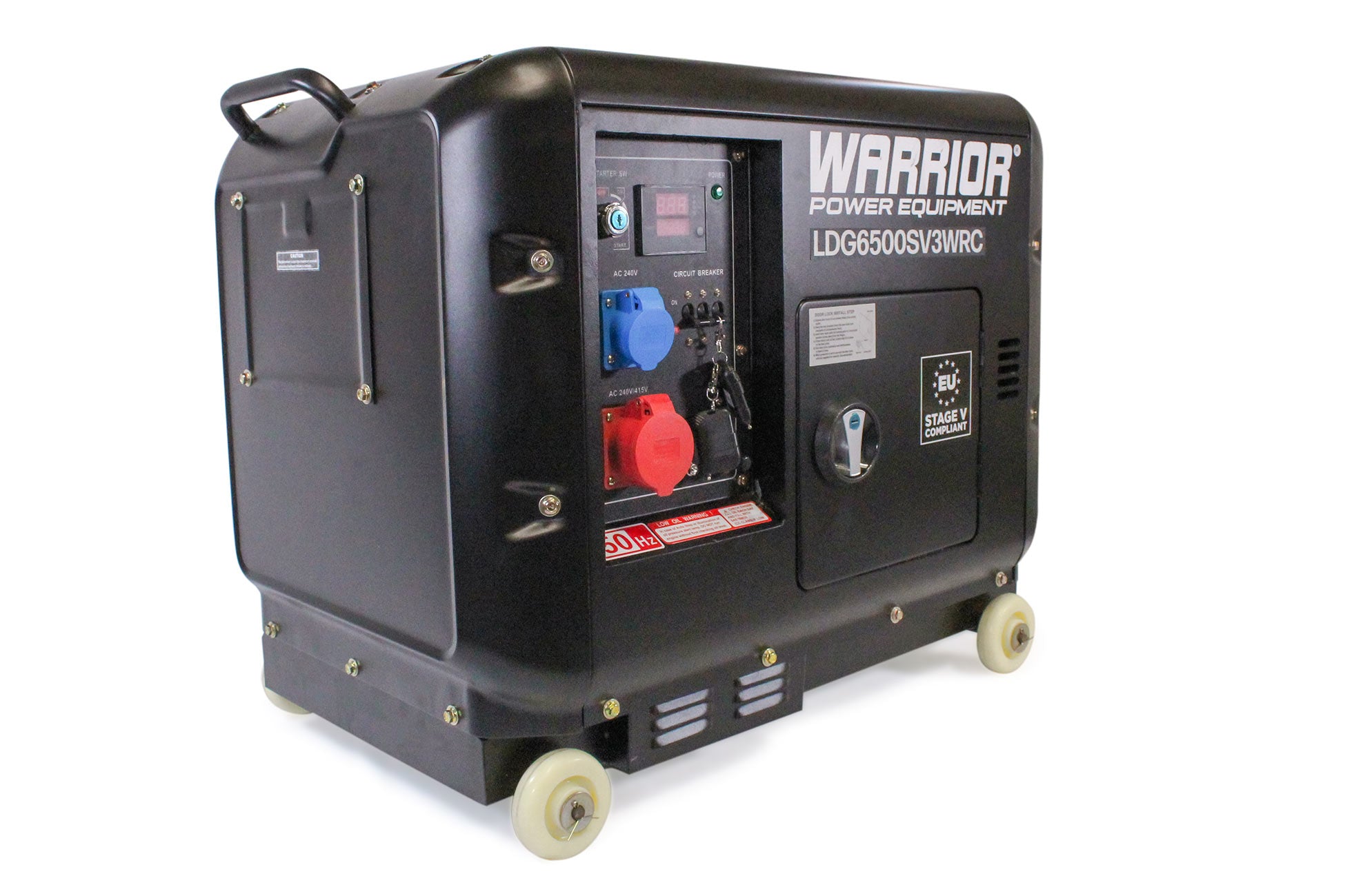 Side View of Warrior 6.25 kVa Diesel Generator 3 Phase angle view
