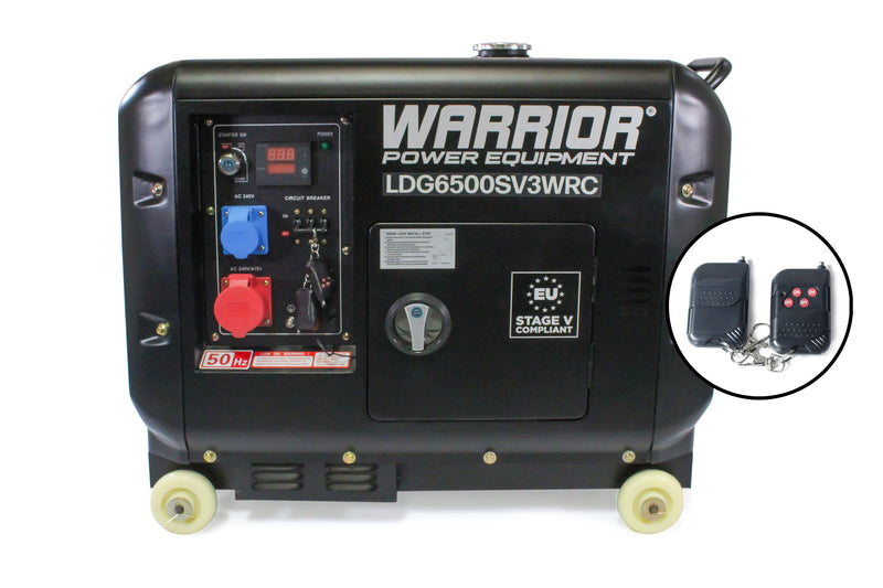 Warrior 6.25 kVa Diesel Generator 3 Phase with remote control