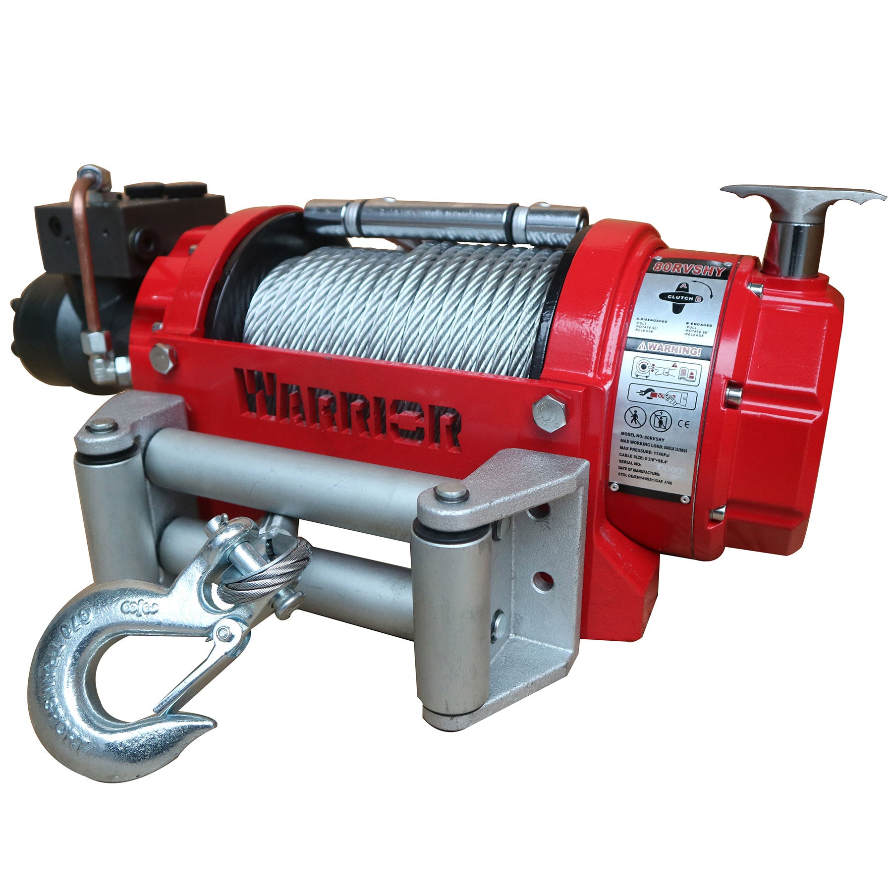 Warrior RV8000 3.6 Tonne Hydraulic Winch