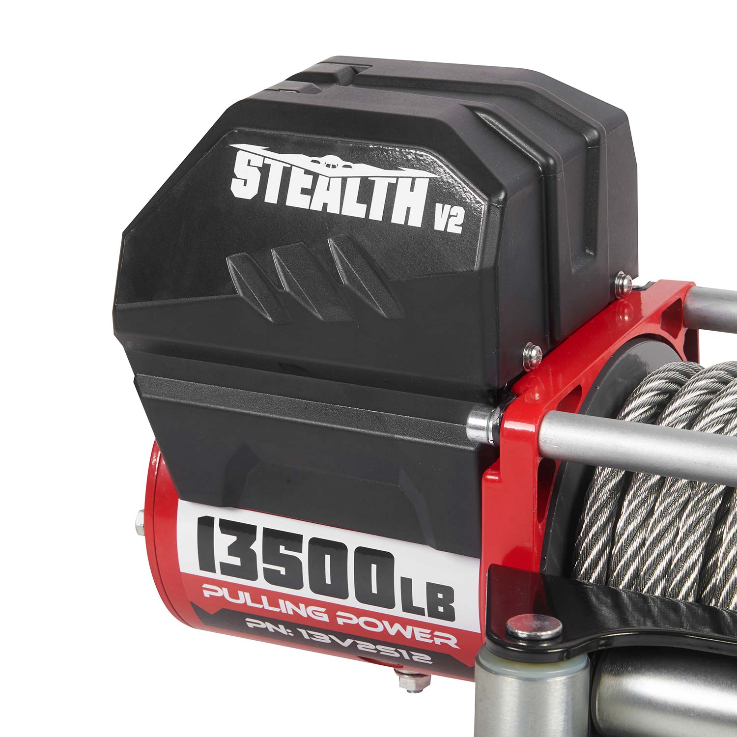 Stealth V2 13500lb Winch - 24v Steel Rope