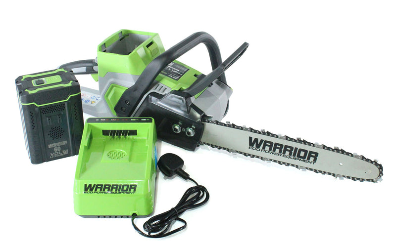 Cordless chainsaw with charger and battery 