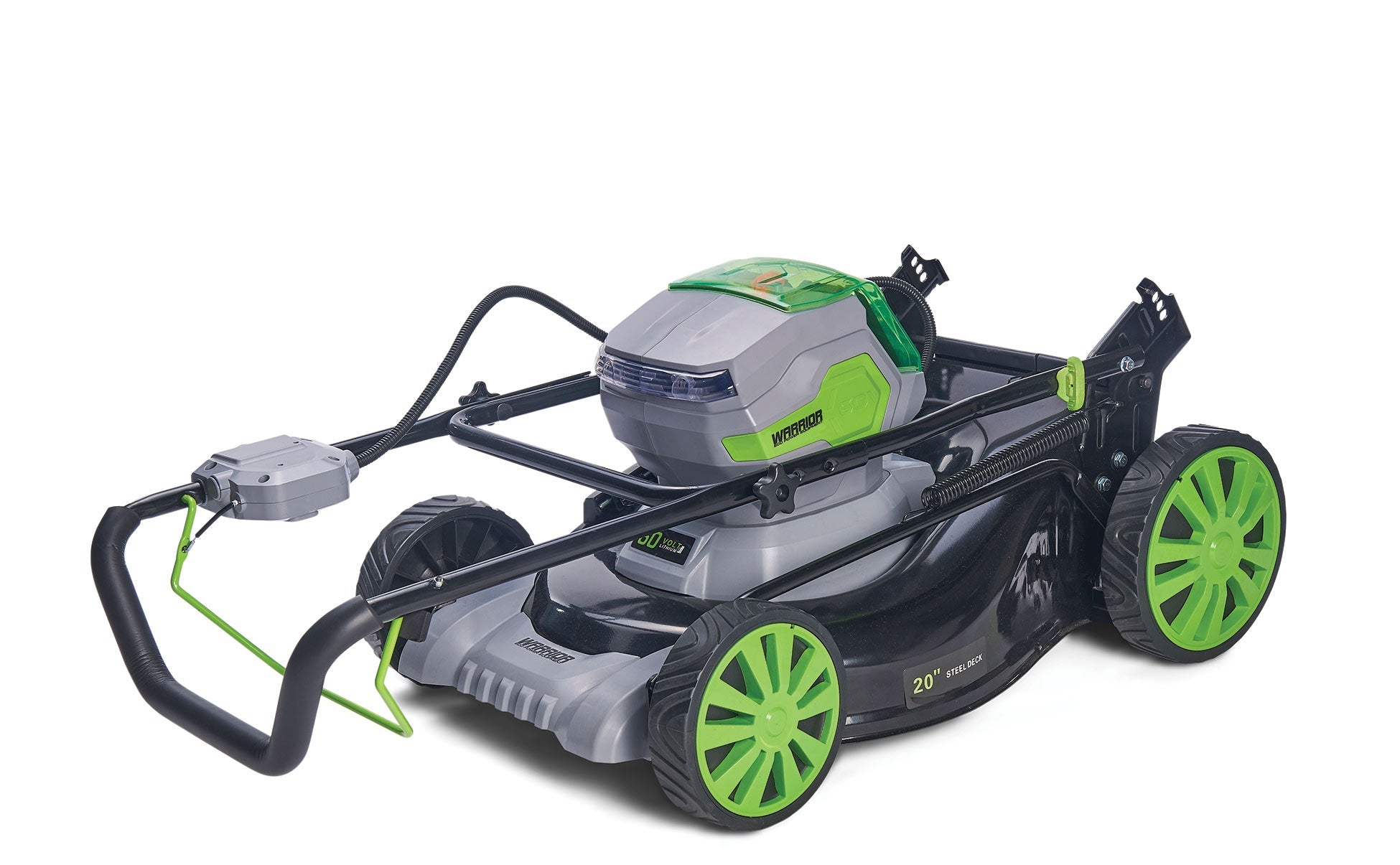 Packed away mode of Cordless 50cm Self Propelled Lawn Mower