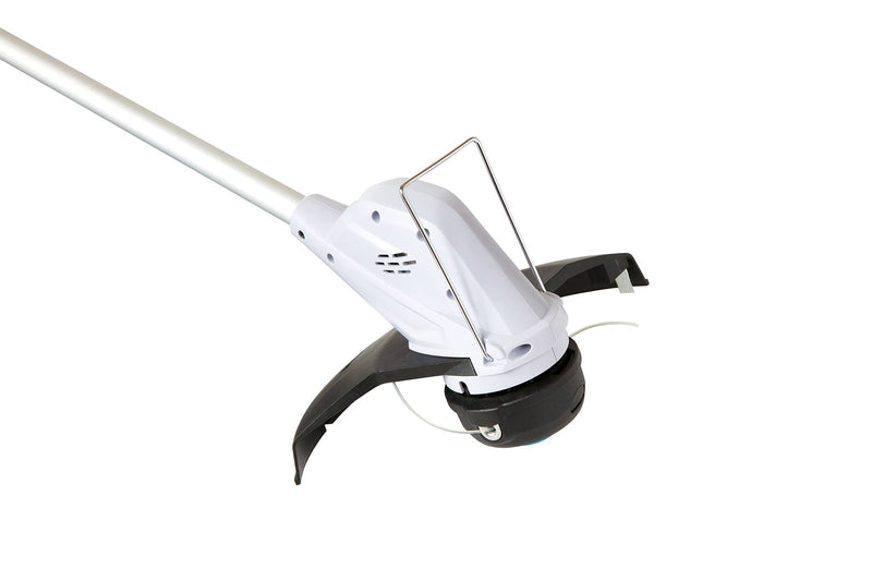 Close of the string trimmer head for the Warrior Eco Power Equipment 40v Cordless Grass and Brush Trimmer
