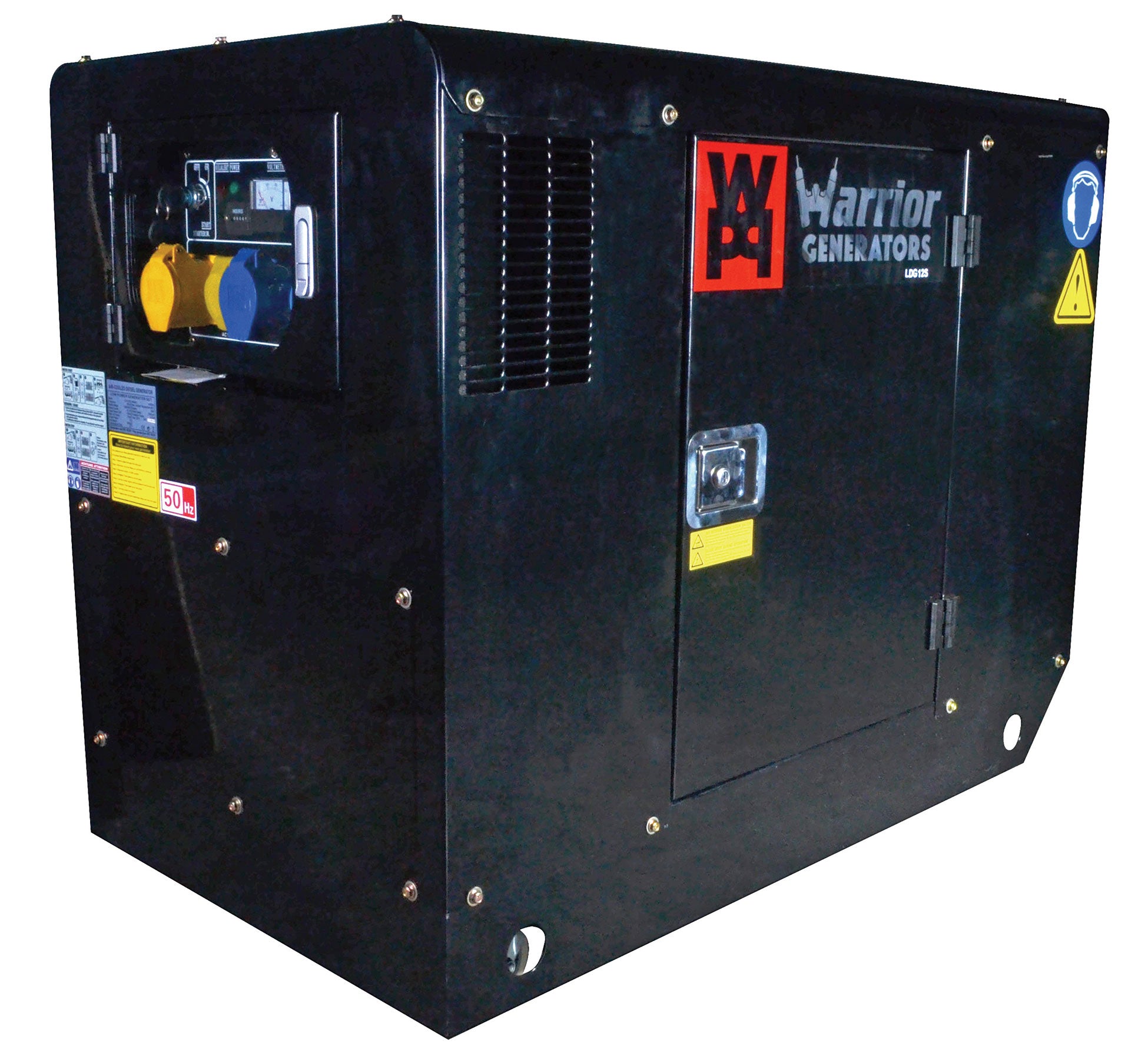 Side View of Warrior 12.5 kVa Diesel Generator angled view