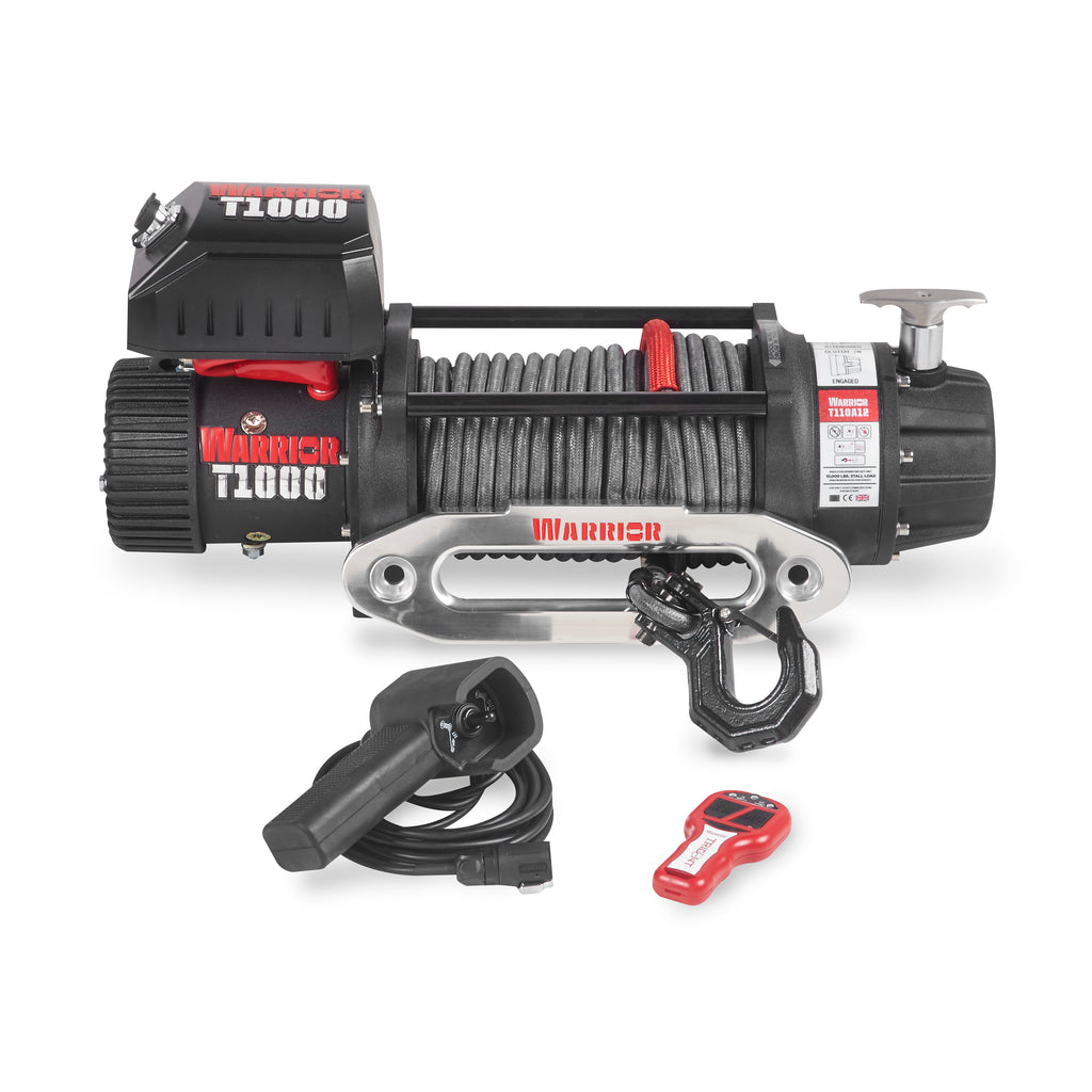 Warrior T1000100 10000lb Severe Duty Winch Synth Rope Bimson Power