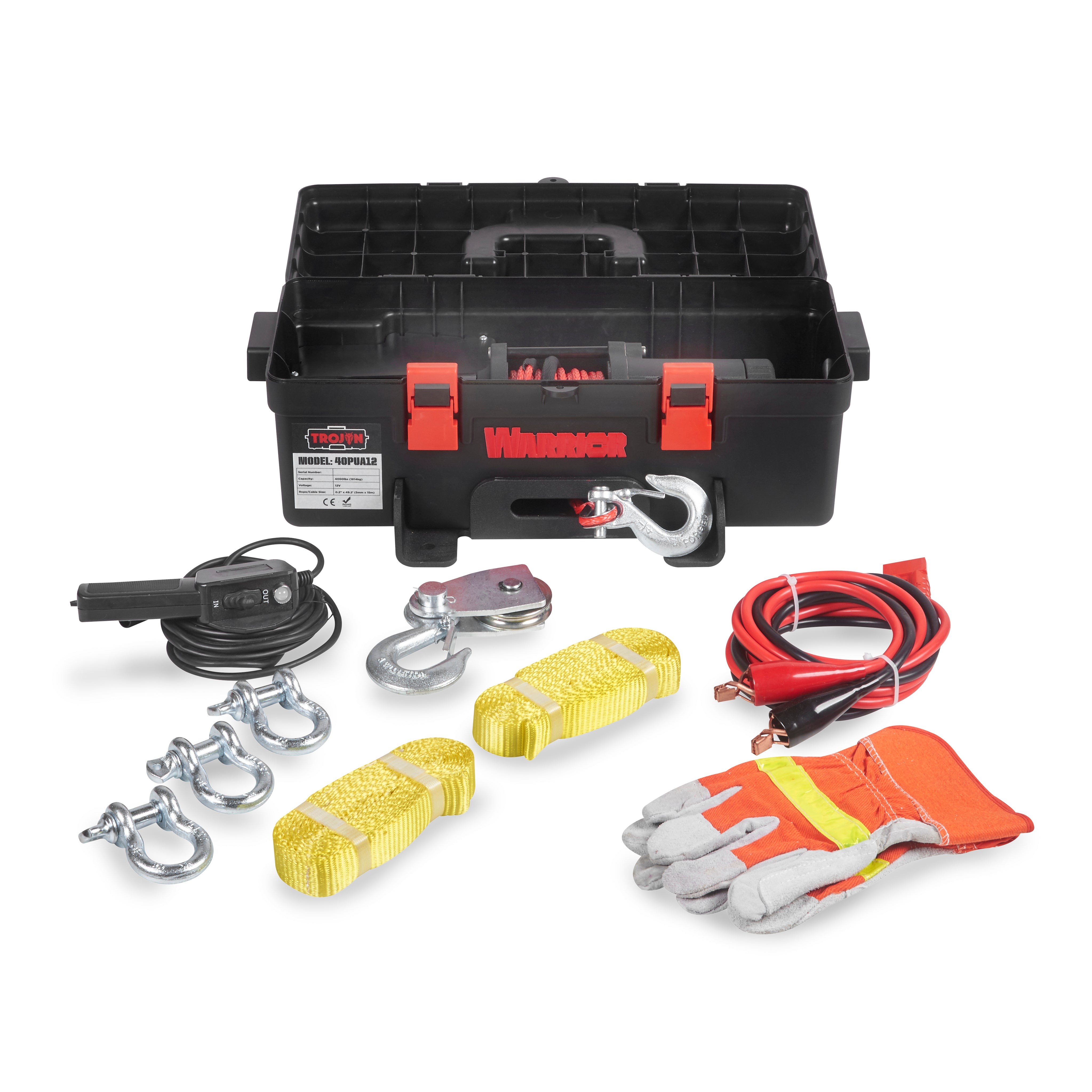 Warrior Trojan Portable 4000lb Electric Winch