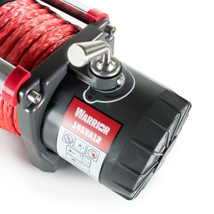 Warrior 14500 Samurai 12v Synthetic Rope Electric Winch clutch handle
