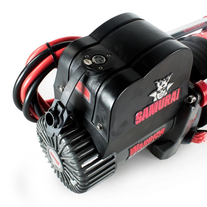 Warrior 14500 Samurai 12v Synthetic Rope Electric Winch socket