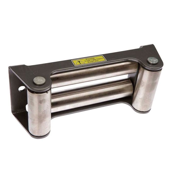 Warrior 4000EN 24v Electric Winch with Steel Cable roller fairlead