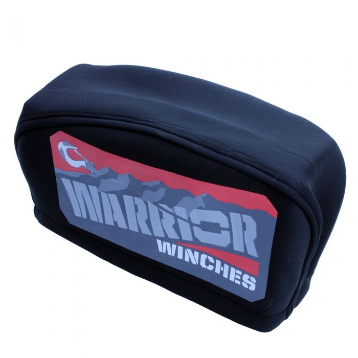Warrior Neoprene Winch Cover up to 4500lb angled logo 