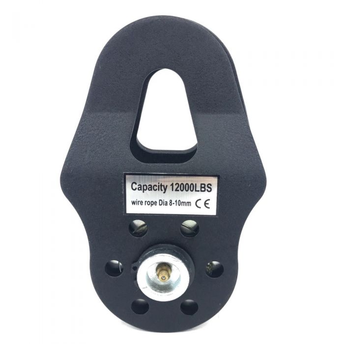 Warrior PBK120 Black Edition 12000lb Swing Away Pulley Block closed front view
