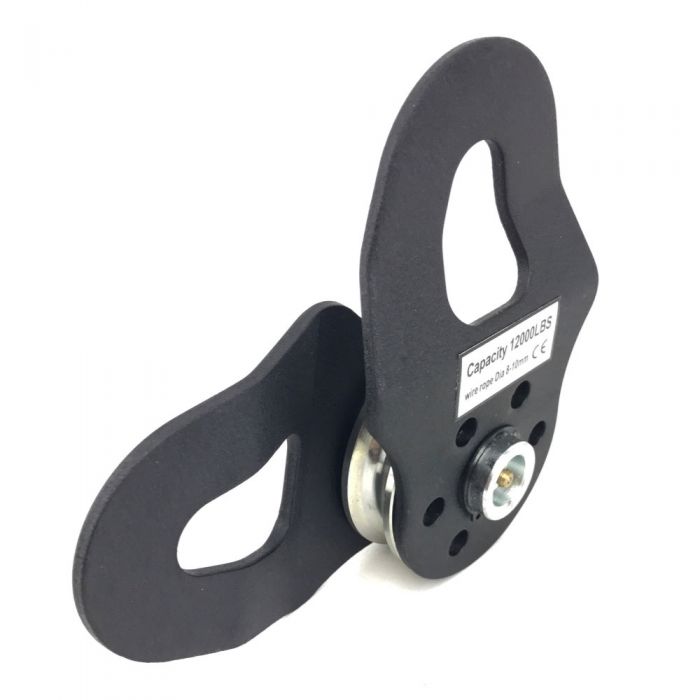 Warrior PBK120 Black Edition 12000lb Swing Away Pulley Block angled open view