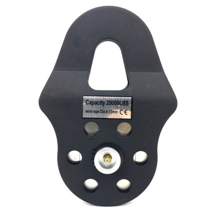 Warrior PBK200 Black Edition 20000lb Swing Away Pulley Block closed front view