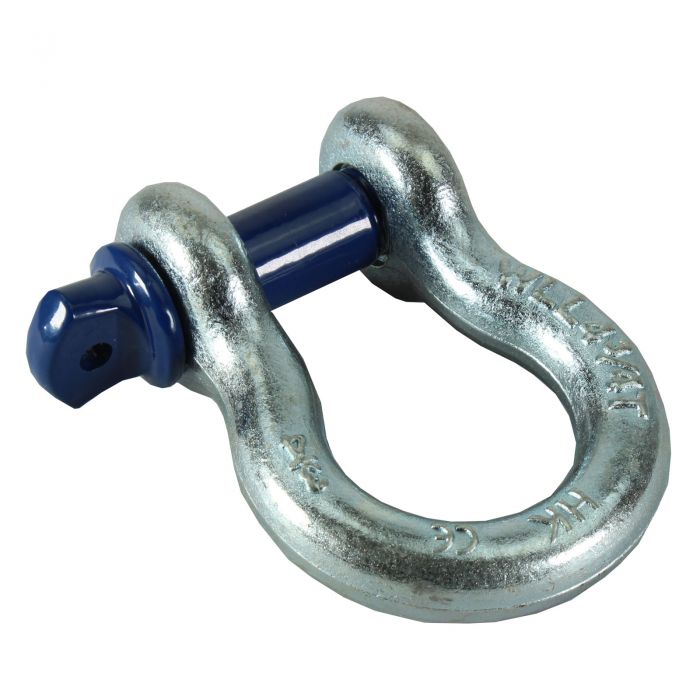 Galvanised 4.75t Blue Pin Tested Shackle with 22mm Pin