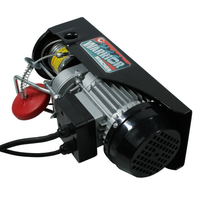 Warrior Power Products 250kg 240v Electric Hoist angled view