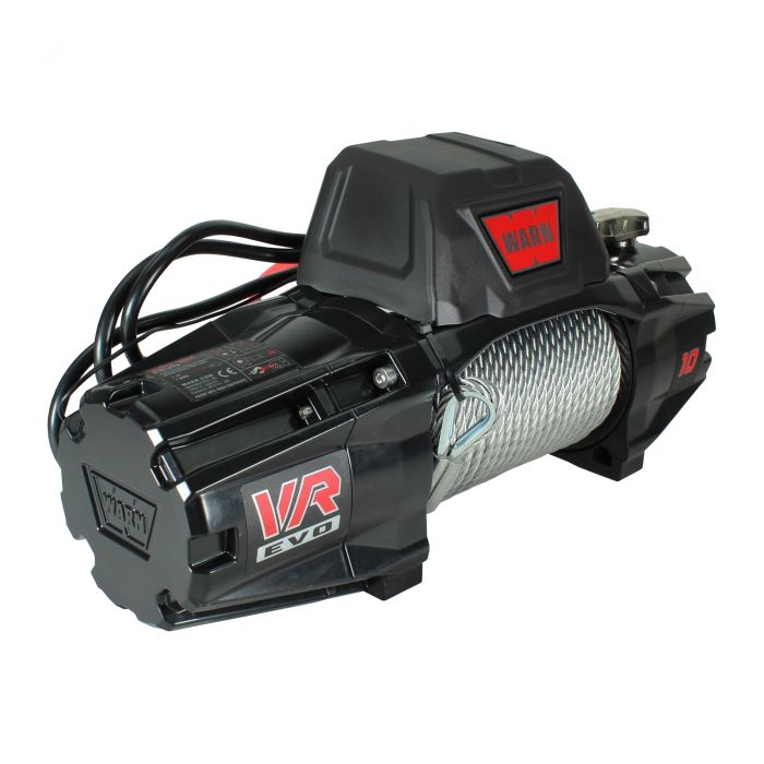 Warn VR Evo 10 12v Steel Rope Electric Winch with Wireless side view