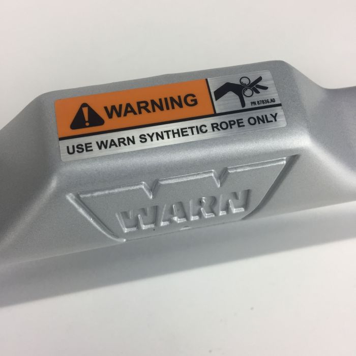 WARN Aluminium Hawse Fairlead - 255mm Hole Centres safety label